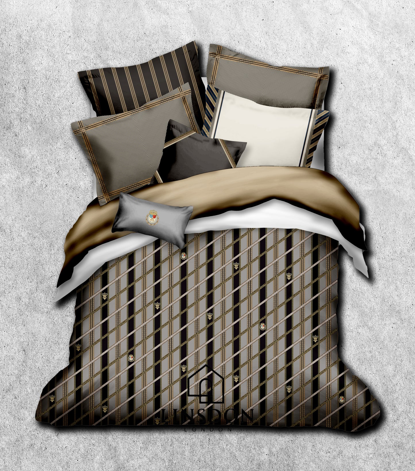 885 TC 100% COTTON SATIN PRINTS DURHAM COLLECTION BY LINSDON HOME