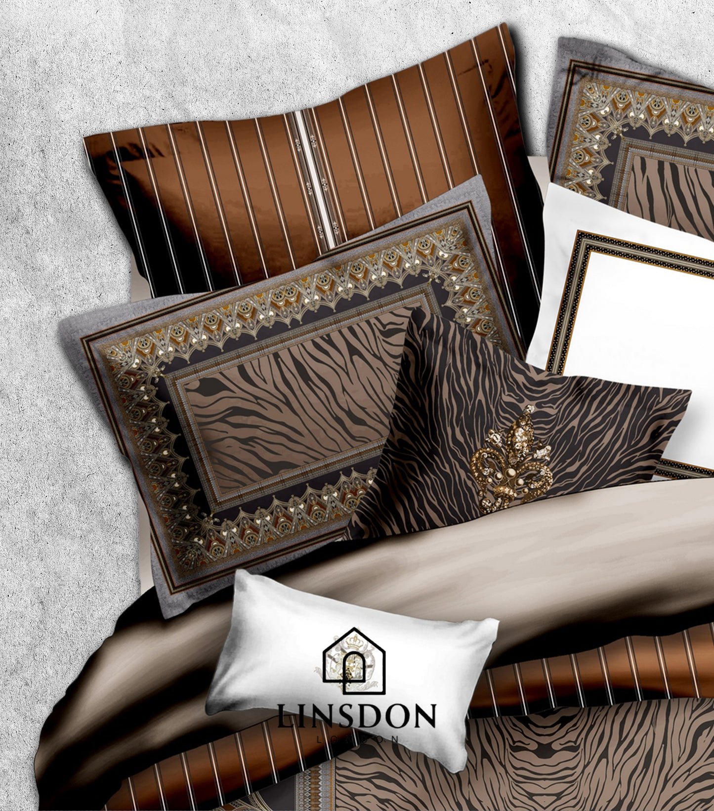 885 TC 100% COTTON SATIN PRINTS DURHAM COLLECTION BY LINSDON HOME