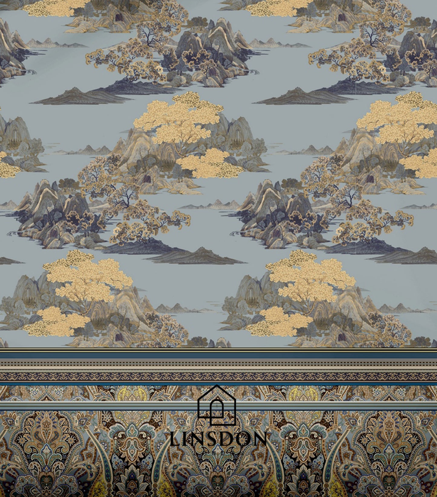 885 TC 100% COTTON SATIN PRINTS DURHAM COLLECTION BY LINSDON HOME