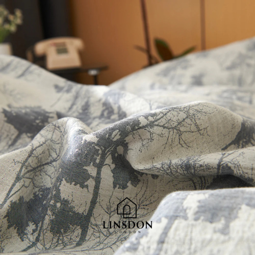 Floral Linen Cotton Waeved Ac Quilt ( Made From Lyocell Fiber )