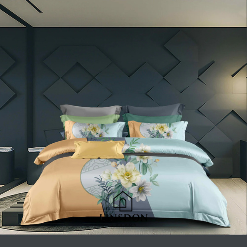 Kimberly 400 TC Digital Print Bedsheet Set K16 | M&B