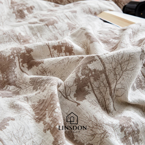 Floral Linen Cotton Waeved Ac Quilt ( Made From Lyocell Fiber )