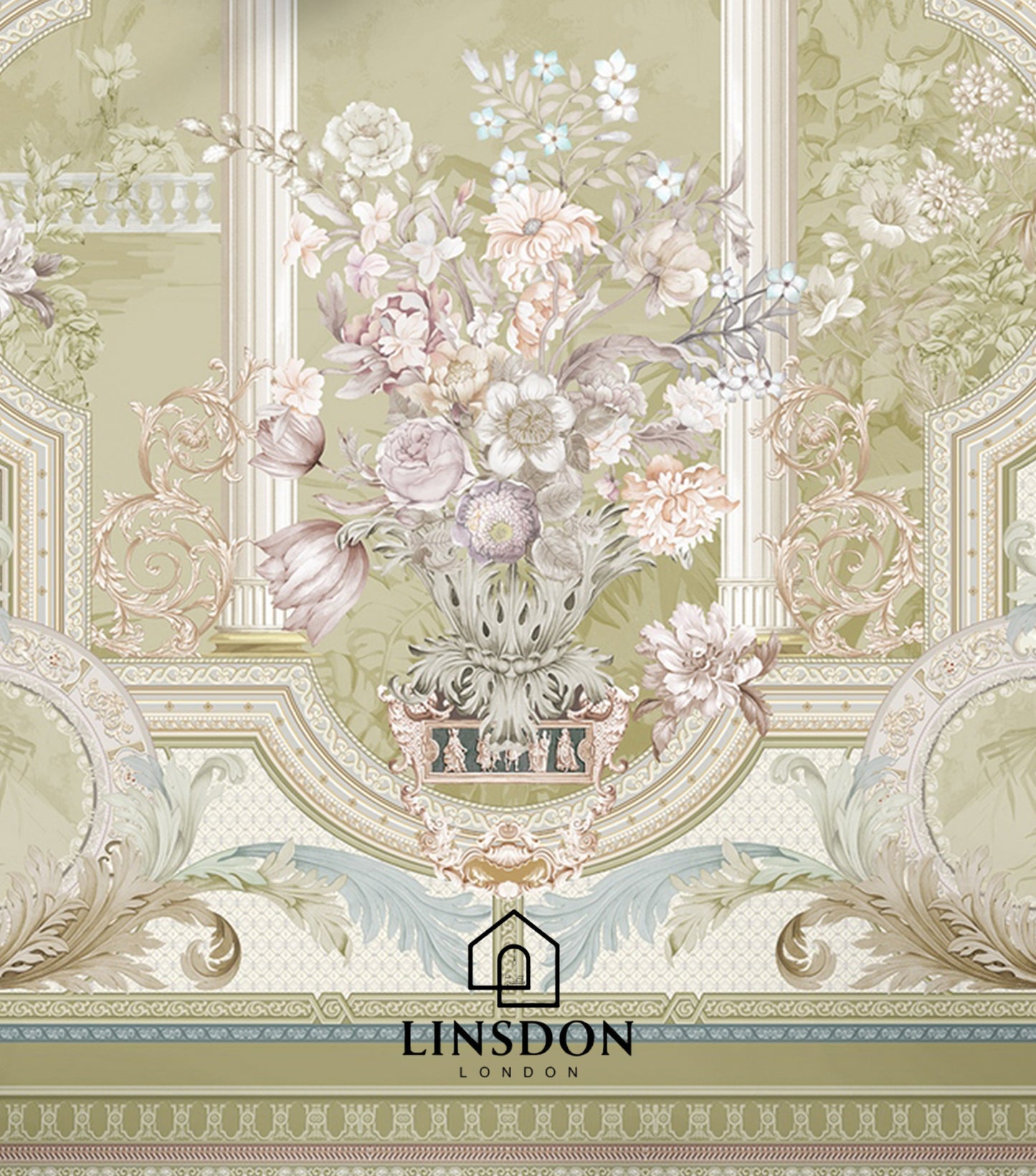 885 TC 100% COTTON SATIN PRINTS DURHAM COLLECTION BY LINSDON HOME