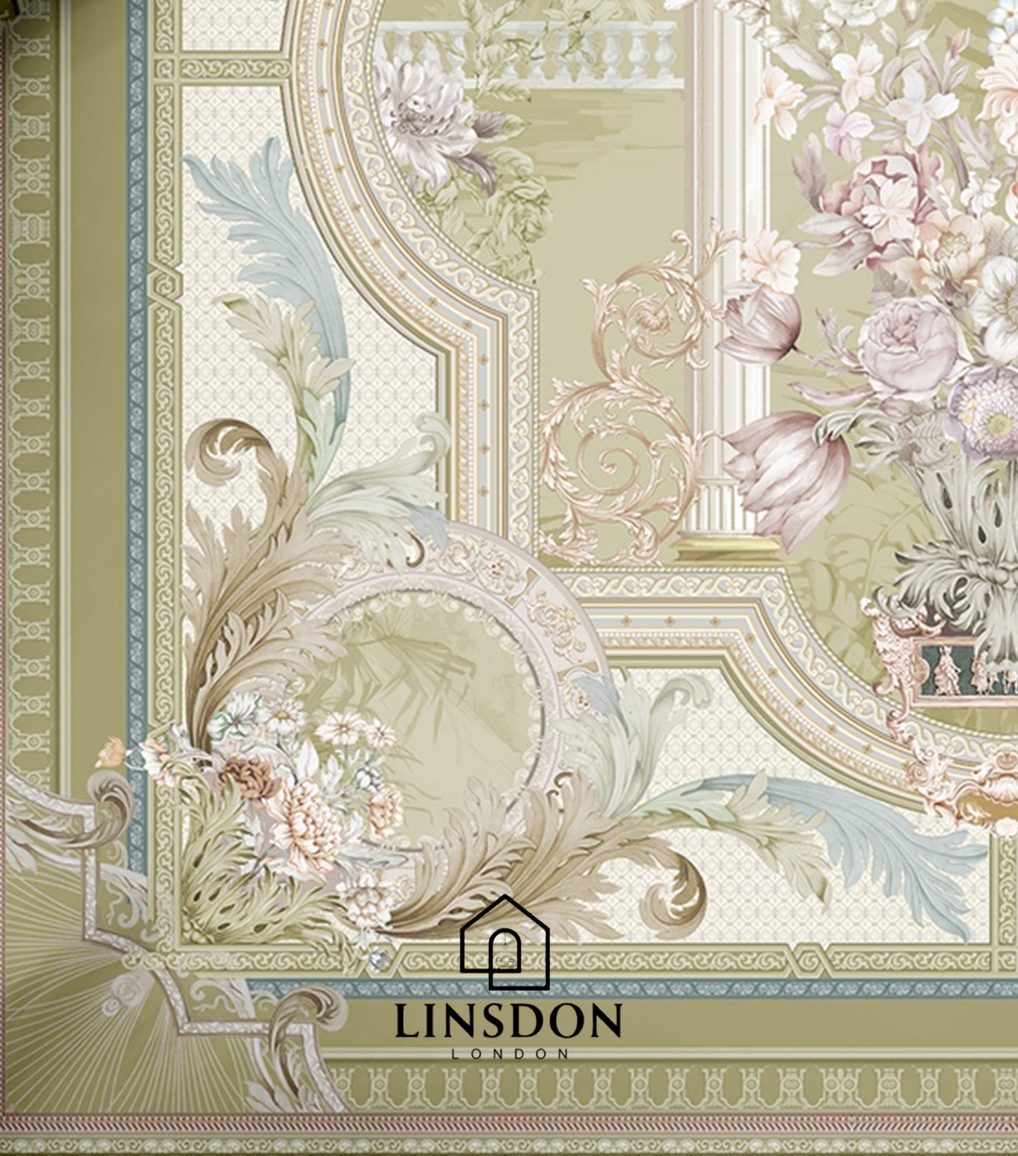 885 TC 100% COTTON SATIN PRINTS DURHAM COLLECTION BY LINSDON HOME