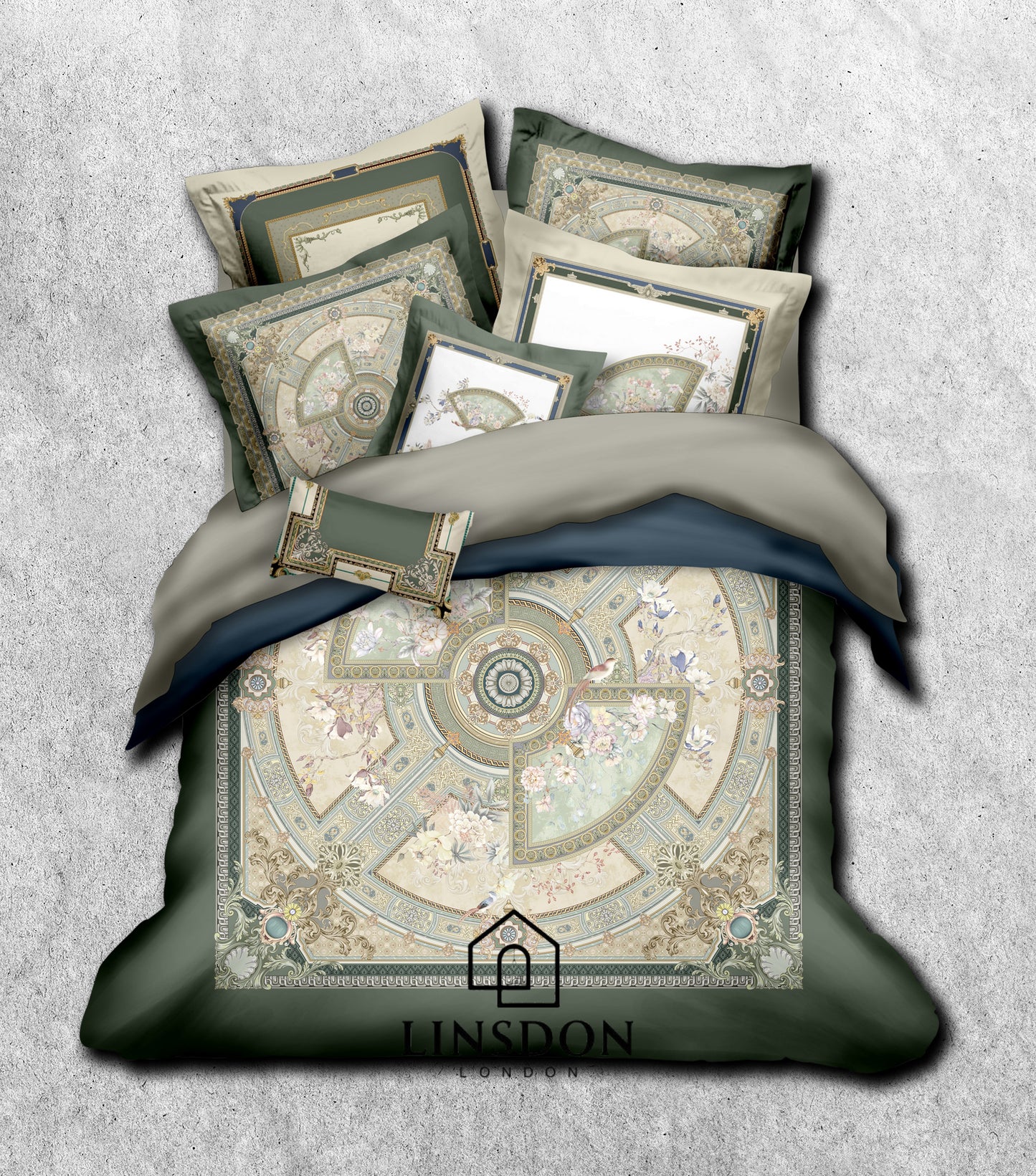 885 TC 100% COTTON SATIN PRINTS DURHAM COLLECTION BY LINSDON HOME