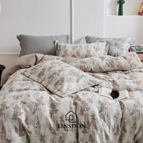 Floral Linen Cotton Waeved Ac Quilt ( Made From Lyocell Fiber )