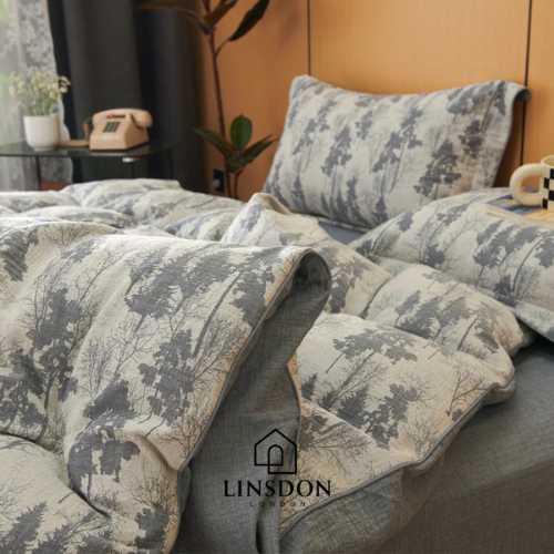 Floral Linen Cotton Waeved Ac Quilt ( Made From Lyocell Fiber )