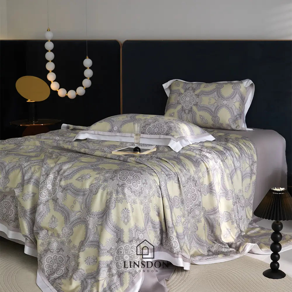 The Jamawar Collection Tencel Summer Quilt Ultra Lightweight (Natural Wood Pulp Quilt)