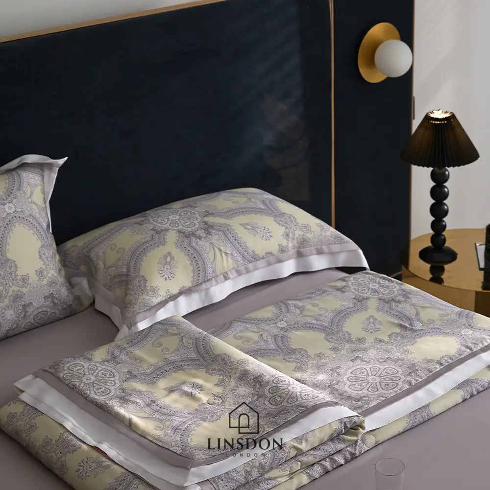 The Jamawar Collection Tencel Summer Quilt Ultra Lightweight (Natural Wood Pulp Quilt)