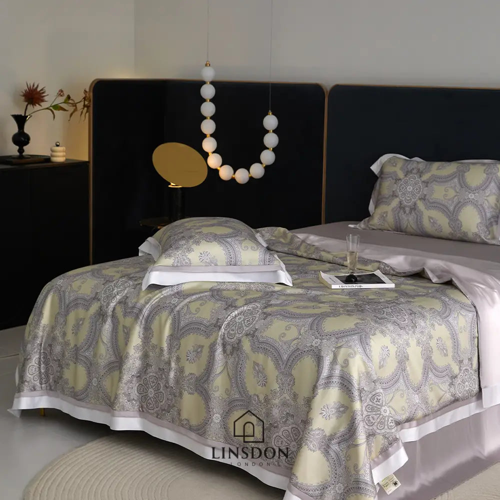 The Jamawar Collection Tencel Summer Quilt Ultra Lightweight (Natural Wood Pulp Quilt)