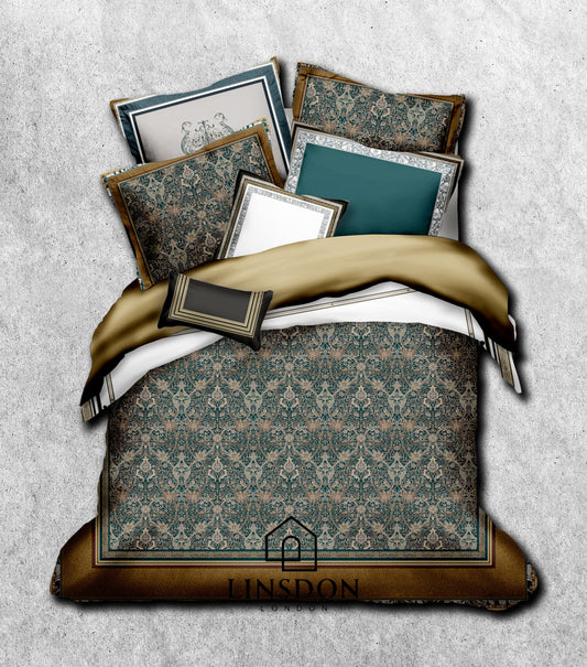 885 TC 100% COTTON SATIN PRINTS DURHAM COLLECTION BY LINSDON HOME