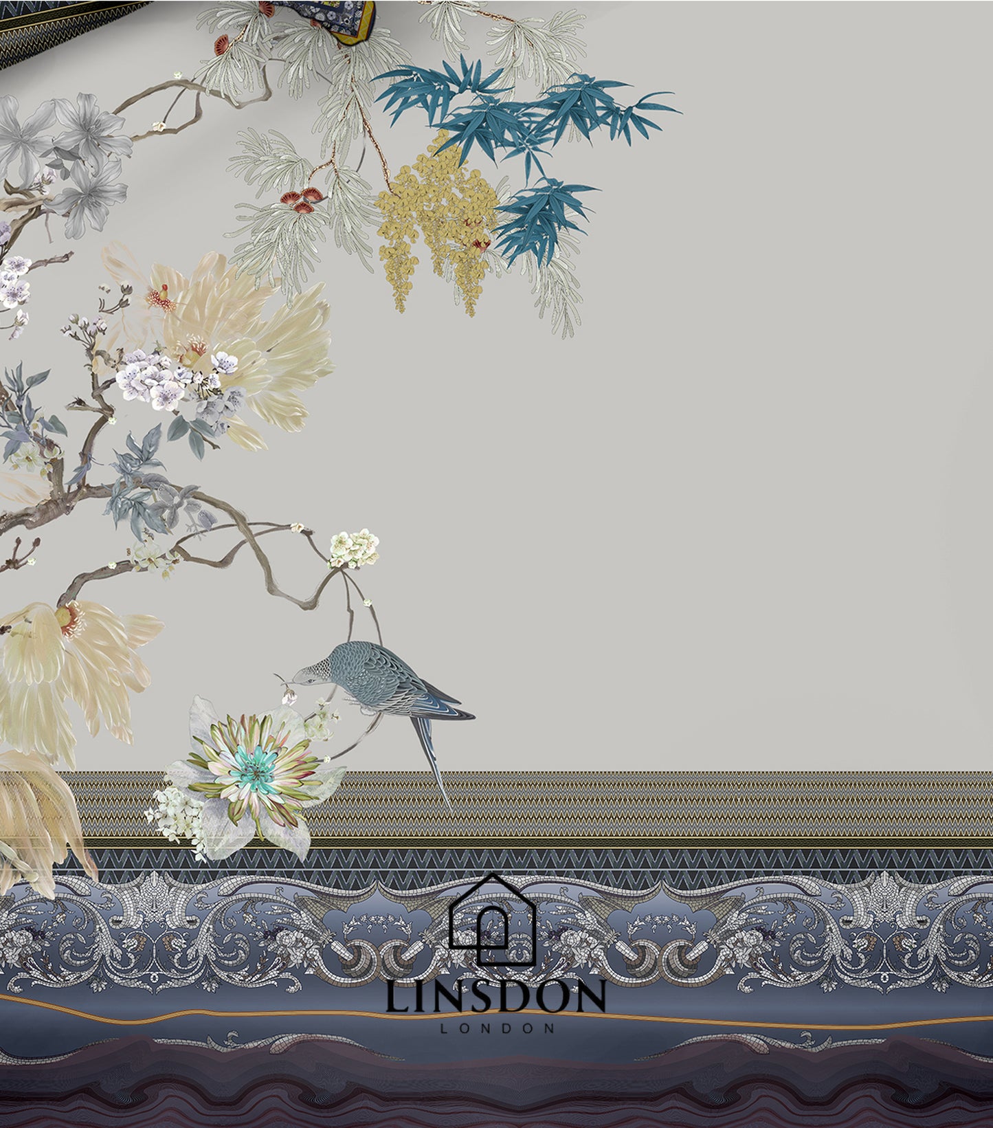 885 TC 100% COTTON SATIN PRINTS DURHAM COLLECTION BY LINSDON HOME