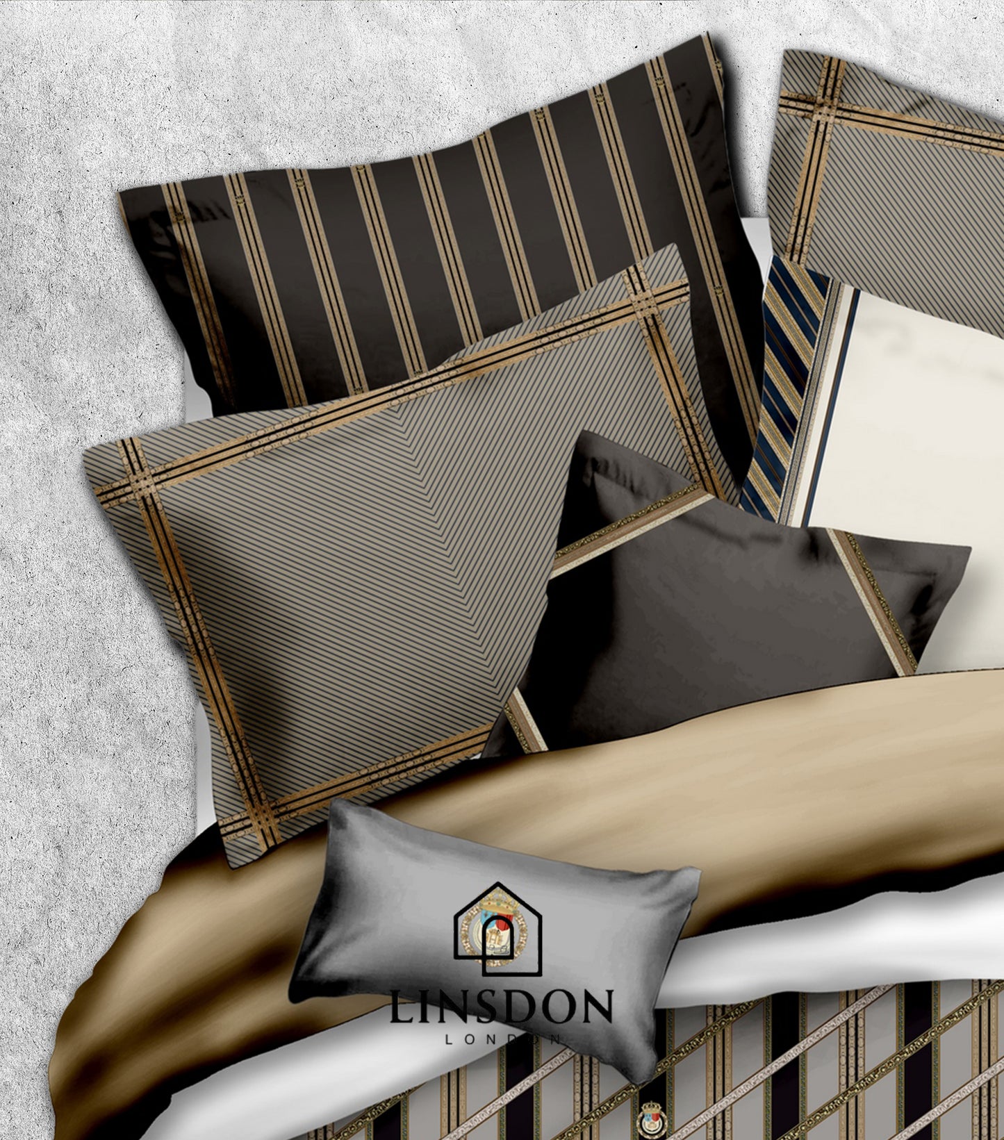 885 TC 100% COTTON SATIN PRINTS DURHAM COLLECTION BY LINSDON HOME