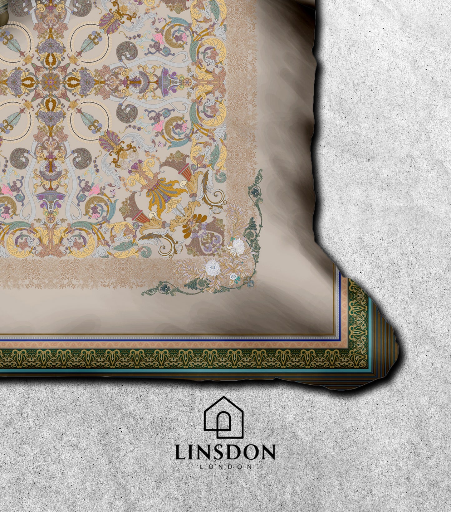 885 TC 100% COTTON SATIN PRINTS DURHAM COLLECTION BY LINSDON HOME
