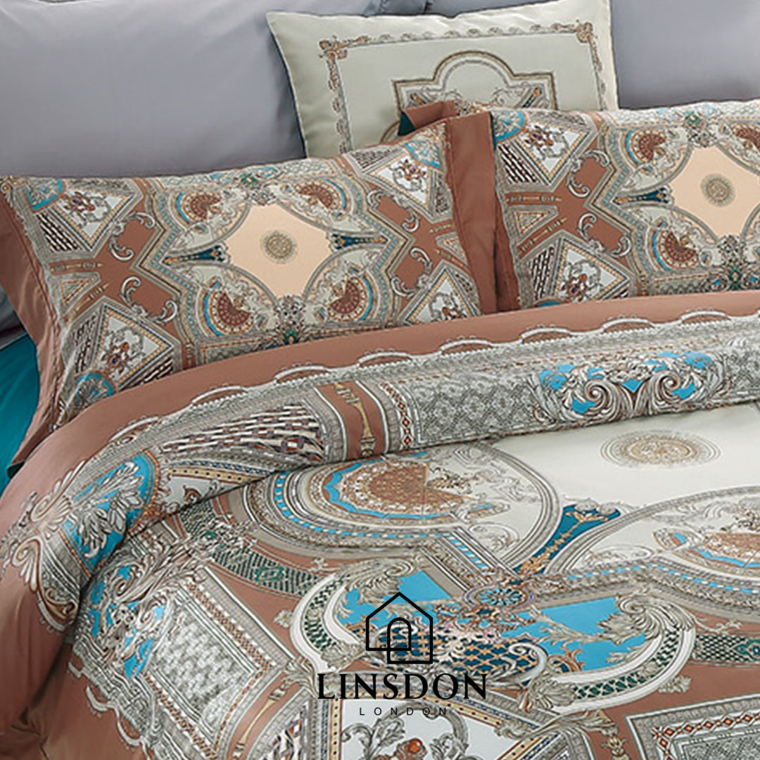 885 TC 100% COTTON SATIN PRINTS DURHAM COLLECTION BY LINSDON HOME