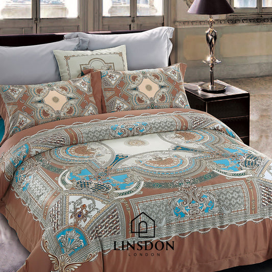 885 TC 100% COTTON SATIN PRINTS DURHAM COLLECTION BY LINSDON HOME