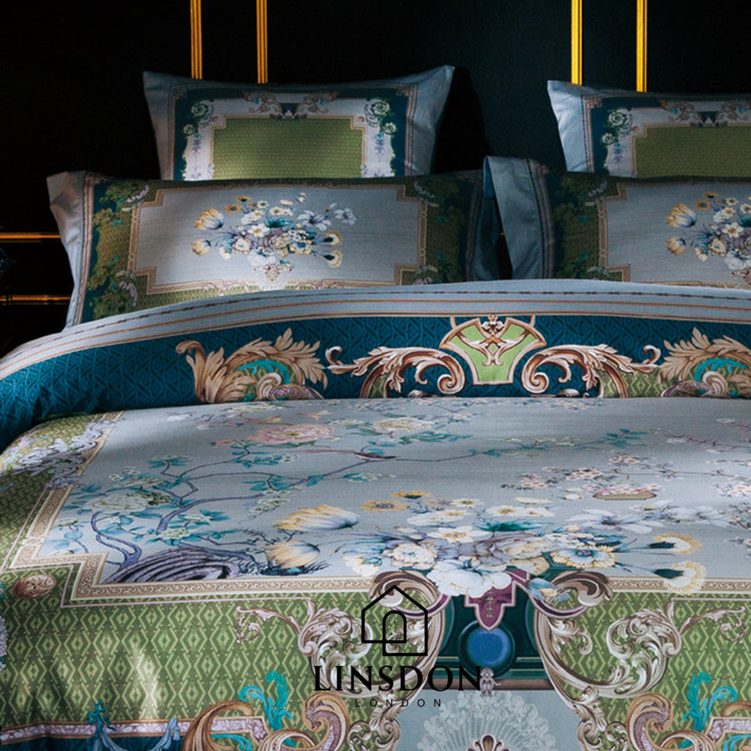 885 TC 100% COTTON SATIN PRINTS DURHAM COLLECTION BY LINSDON HOME