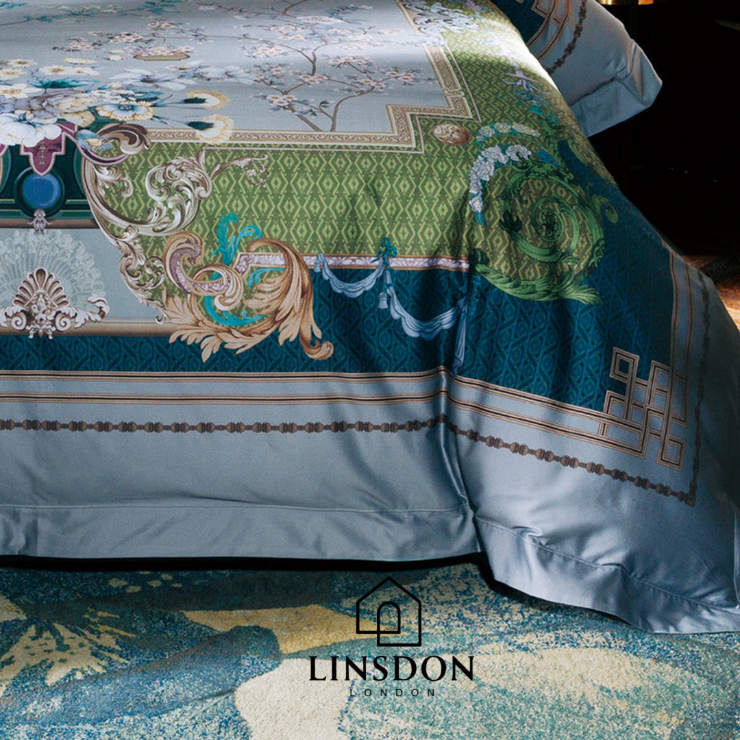 885 TC 100% COTTON SATIN PRINTS DURHAM COLLECTION BY LINSDON HOME