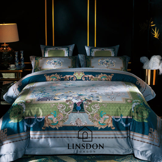 885 TC 100% COTTON SATIN PRINTS DURHAM COLLECTION BY LINSDON HOME