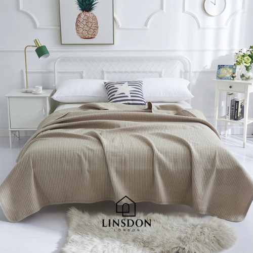 Pure Earth Linen Cotton Blanket ( Made From 100% Organic Cotton )