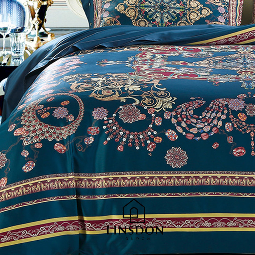 885 TC 100% COTTON SATIN PRINTS DURHAM COLLECTION BY LINSDON HOME