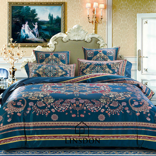 885 TC 100% COTTON SATIN PRINTS DURHAM COLLECTION BY LINSDON HOME