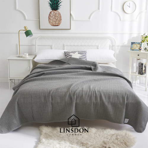 Pure Earth Linen Cotton Blanket ( Made From 100% Organic Cotton )