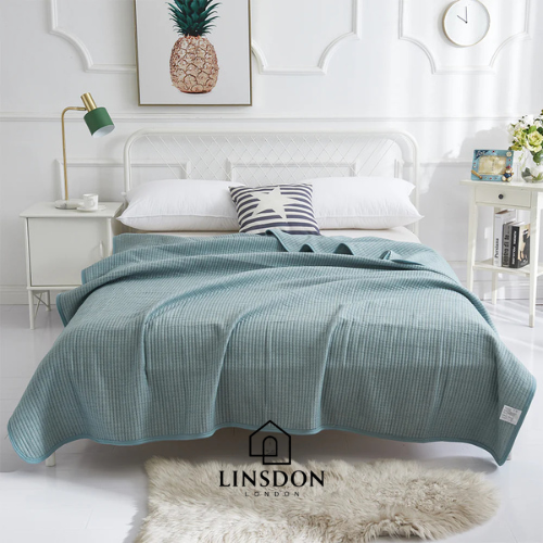 Pure Earth Linen Cotton Blanket ( Made From 100% Organic Cotton )