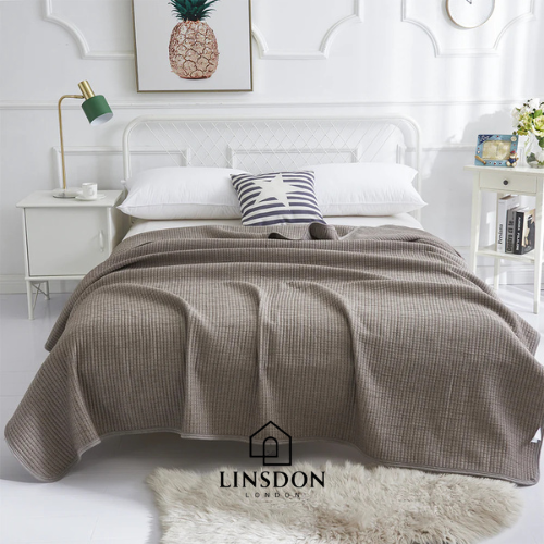 Pure Earth Linen Cotton Blanket ( Made From 100% Organic Cotton )