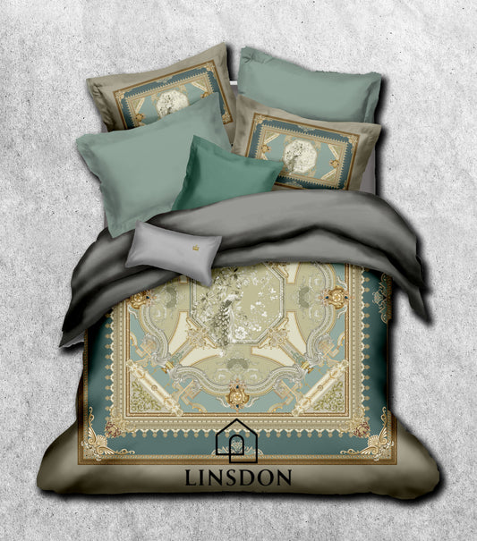 885 TC 100% COTTON SATIN PRINTS DURHAM COLLECTION BY LINSDON HOME