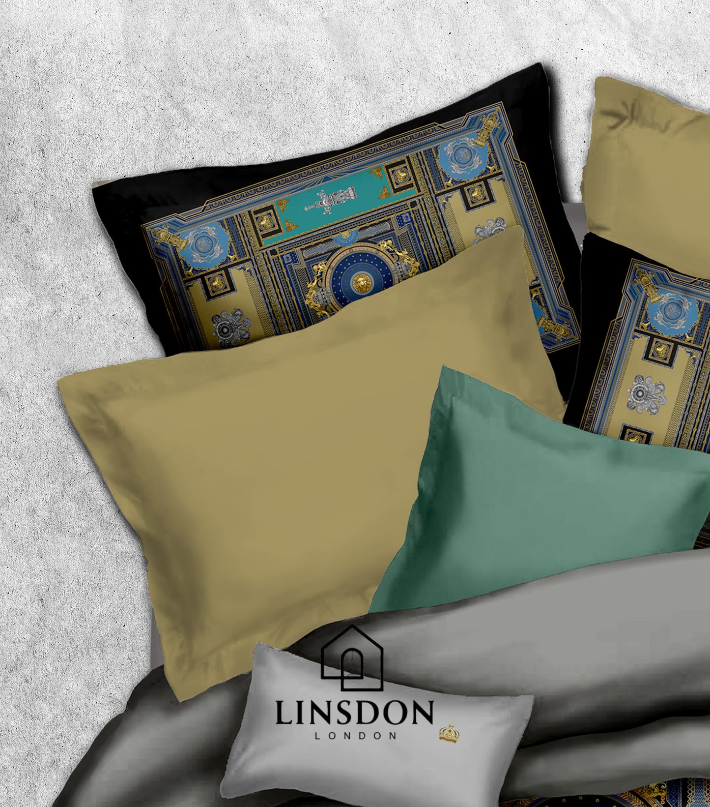 885 TC 100% COTTON SATIN PRINTS DURHAM COLLECTION BY LINSDON HOME