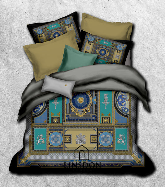 885 TC 100% COTTON SATIN PRINTS DURHAM COLLECTION BY LINSDON HOME