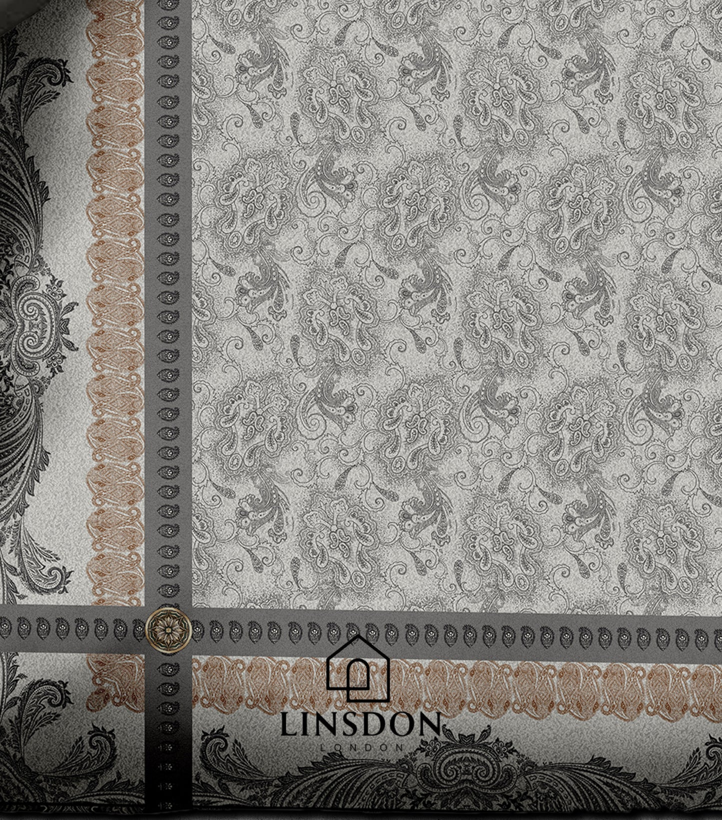 885 TC 100% COTTON SATIN PRINTS DURHAM COLLECTION BY LINSDON HOME