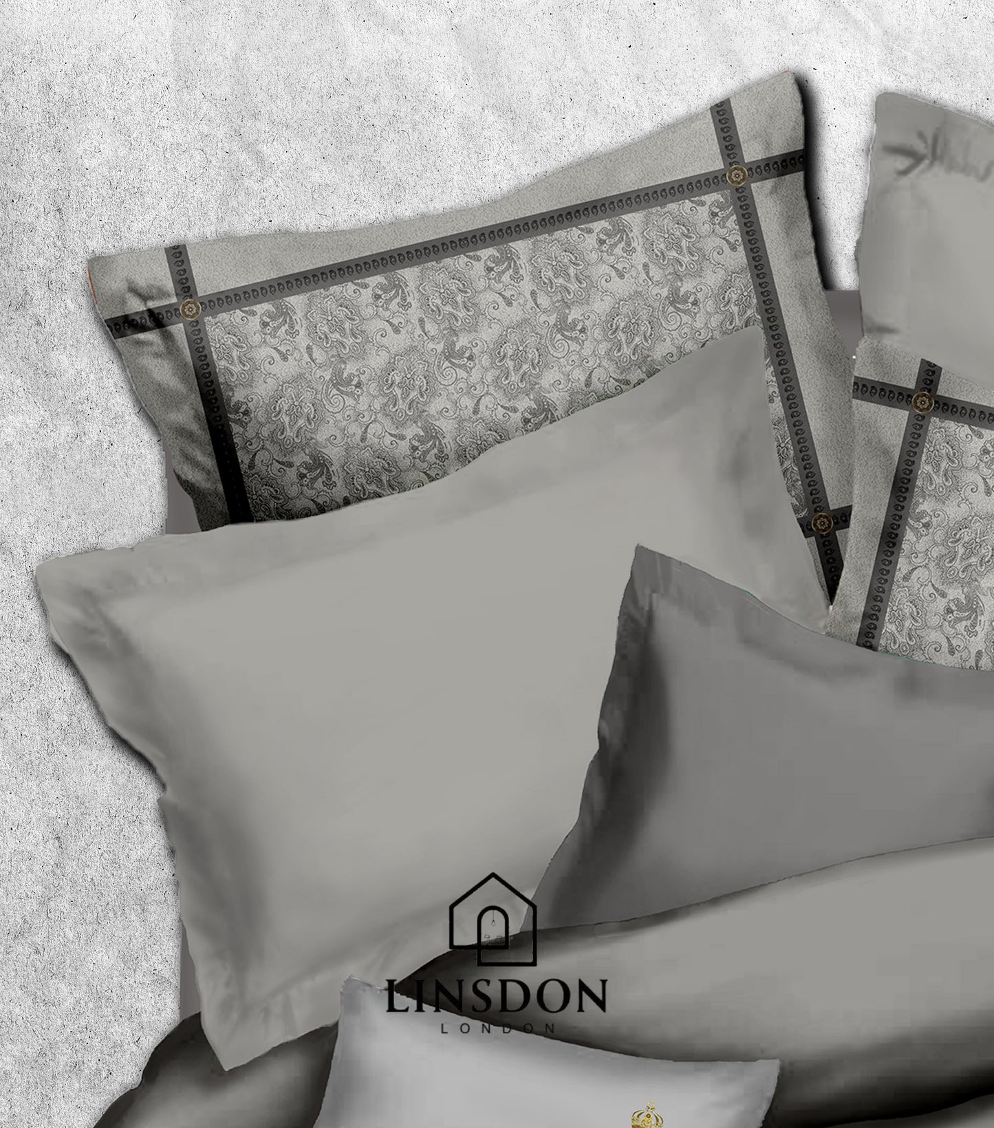 885 TC 100% COTTON SATIN PRINTS DURHAM COLLECTION BY LINSDON HOME