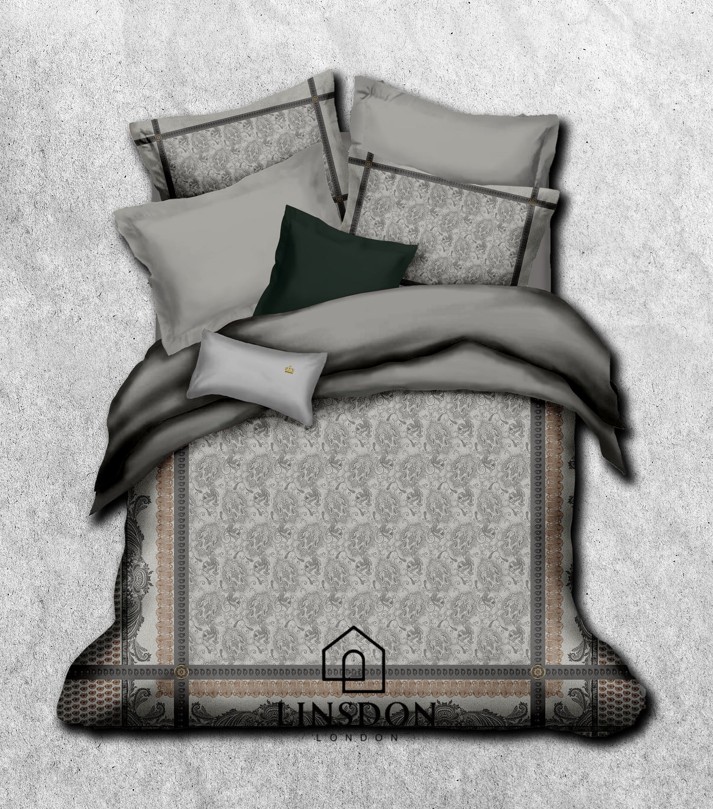885 TC 100% COTTON SATIN PRINTS DURHAM COLLECTION BY LINSDON HOME