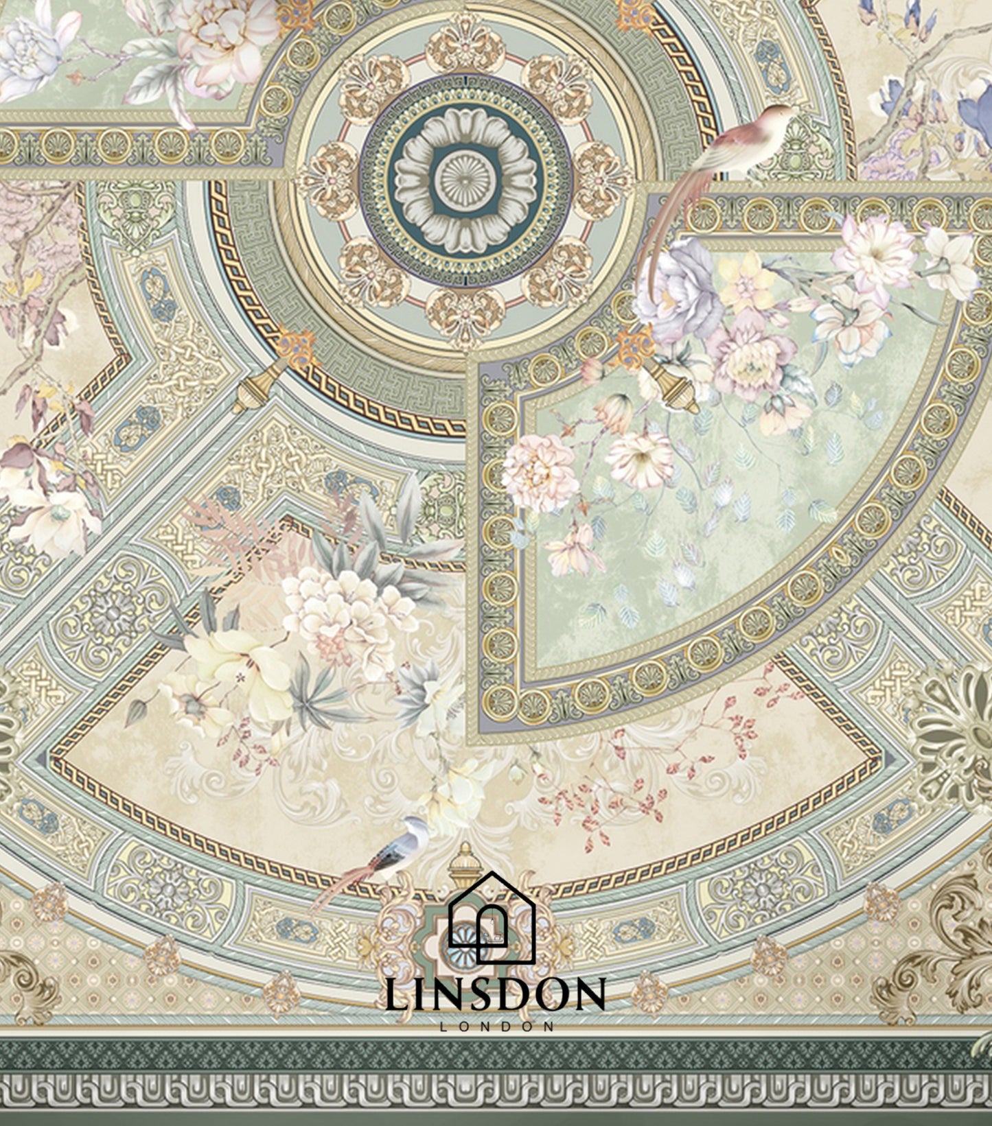 885 TC 100% COTTON SATIN PRINTS DURHAM COLLECTION BY LINSDON HOME