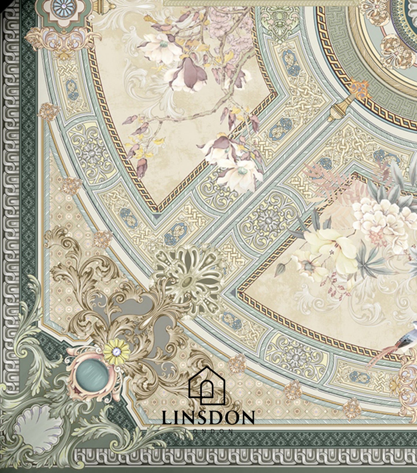 885 TC 100% COTTON SATIN PRINTS DURHAM COLLECTION BY LINSDON HOME