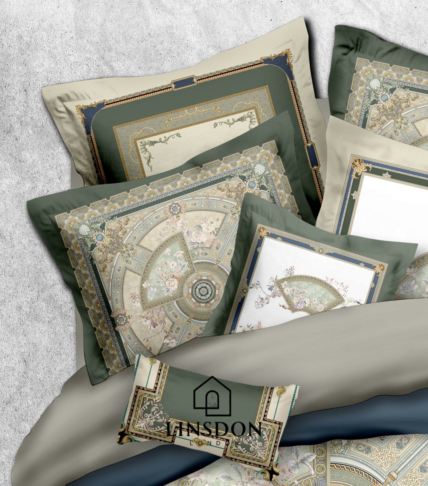 885 TC 100% COTTON SATIN PRINTS DURHAM COLLECTION BY LINSDON HOME