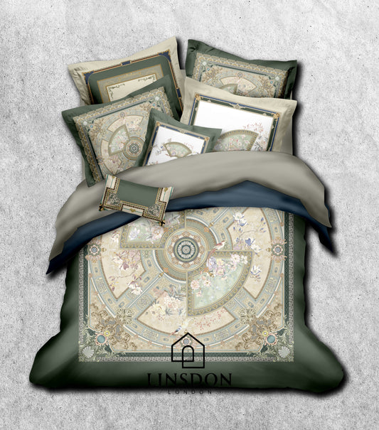 885 TC 100% COTTON SATIN PRINTS DURHAM COLLECTION BY LINSDON HOME