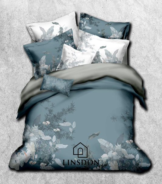 885 TC 100% COTTON SATIN PRINTS DURHAM COLLECTION BY LINSDON HOME