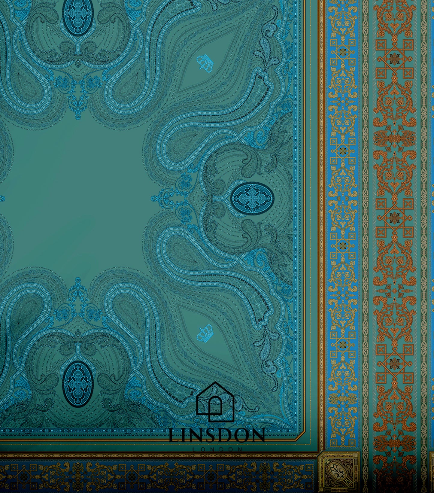 885 TC 100% COTTON SATIN PRINTS DURHAM COLLECTION BY LINSDON HOME