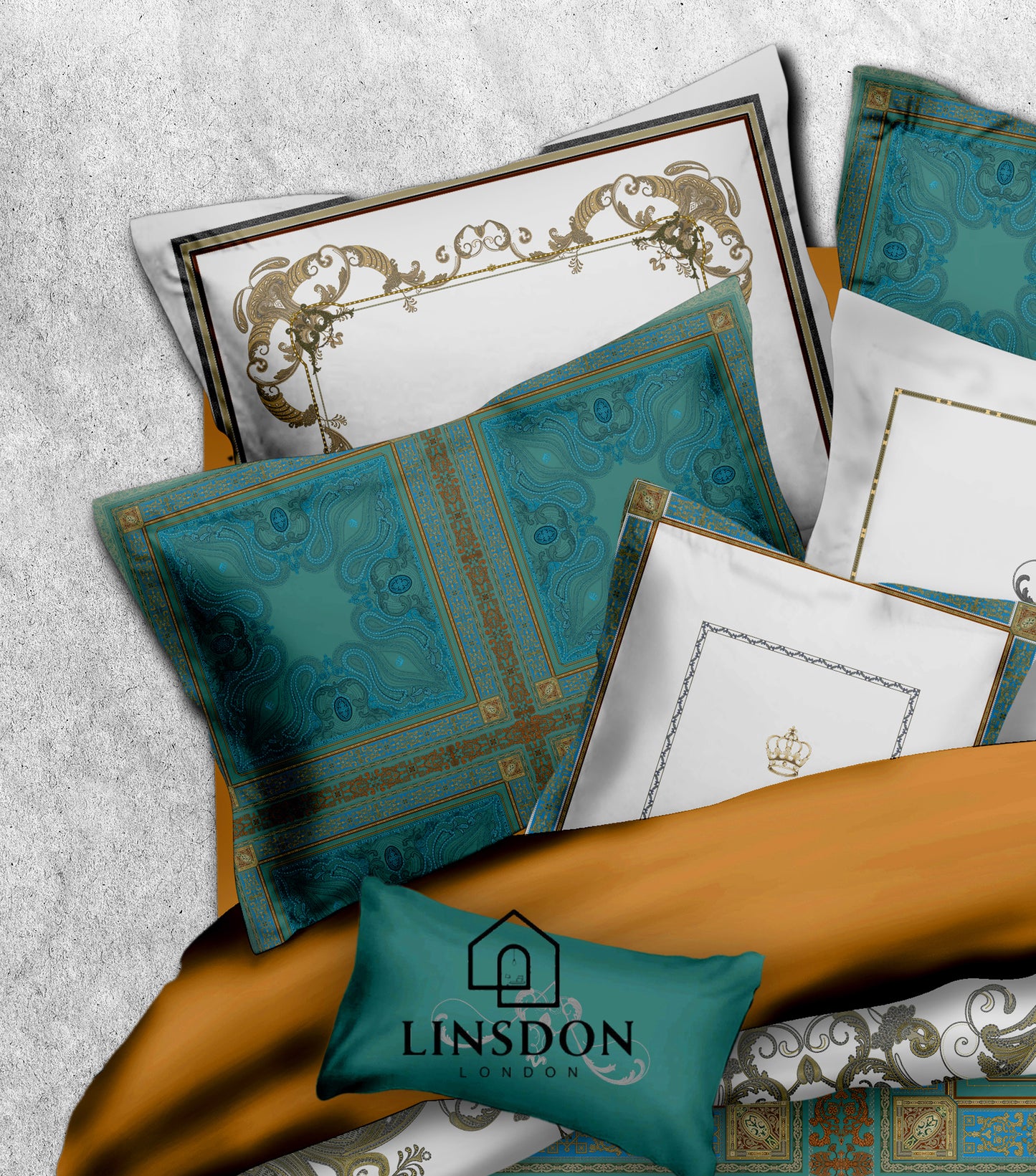 885 TC 100% COTTON SATIN PRINTS DURHAM COLLECTION BY LINSDON HOME