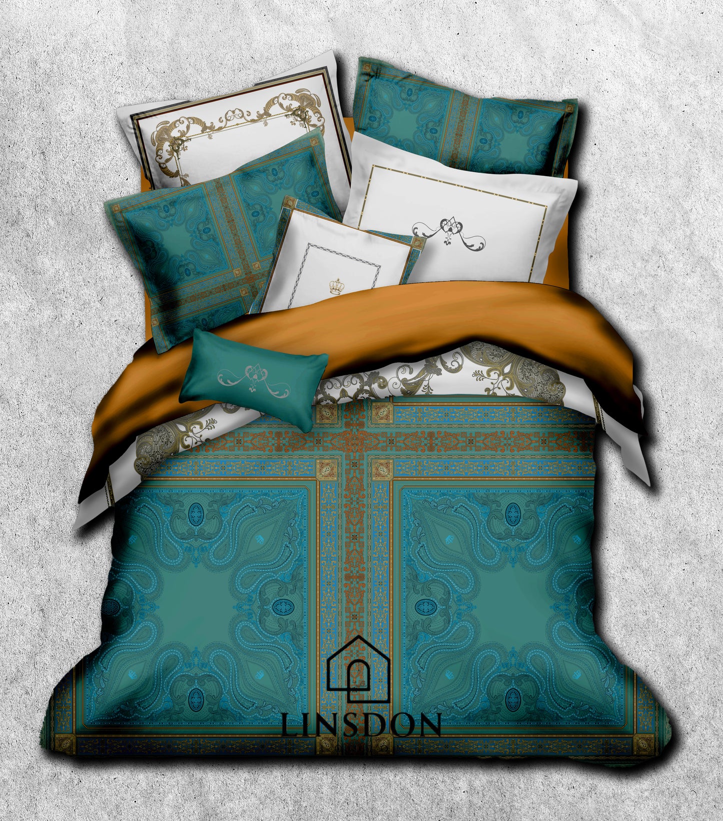 885 TC 100% COTTON SATIN PRINTS DURHAM COLLECTION BY LINSDON HOME