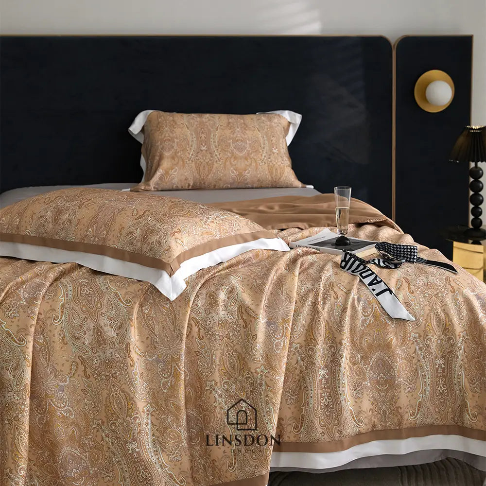 The Jamawar Collection Tencel Summer Quilt Ultra Lightweight (Natural Wood Pulp Quilt)