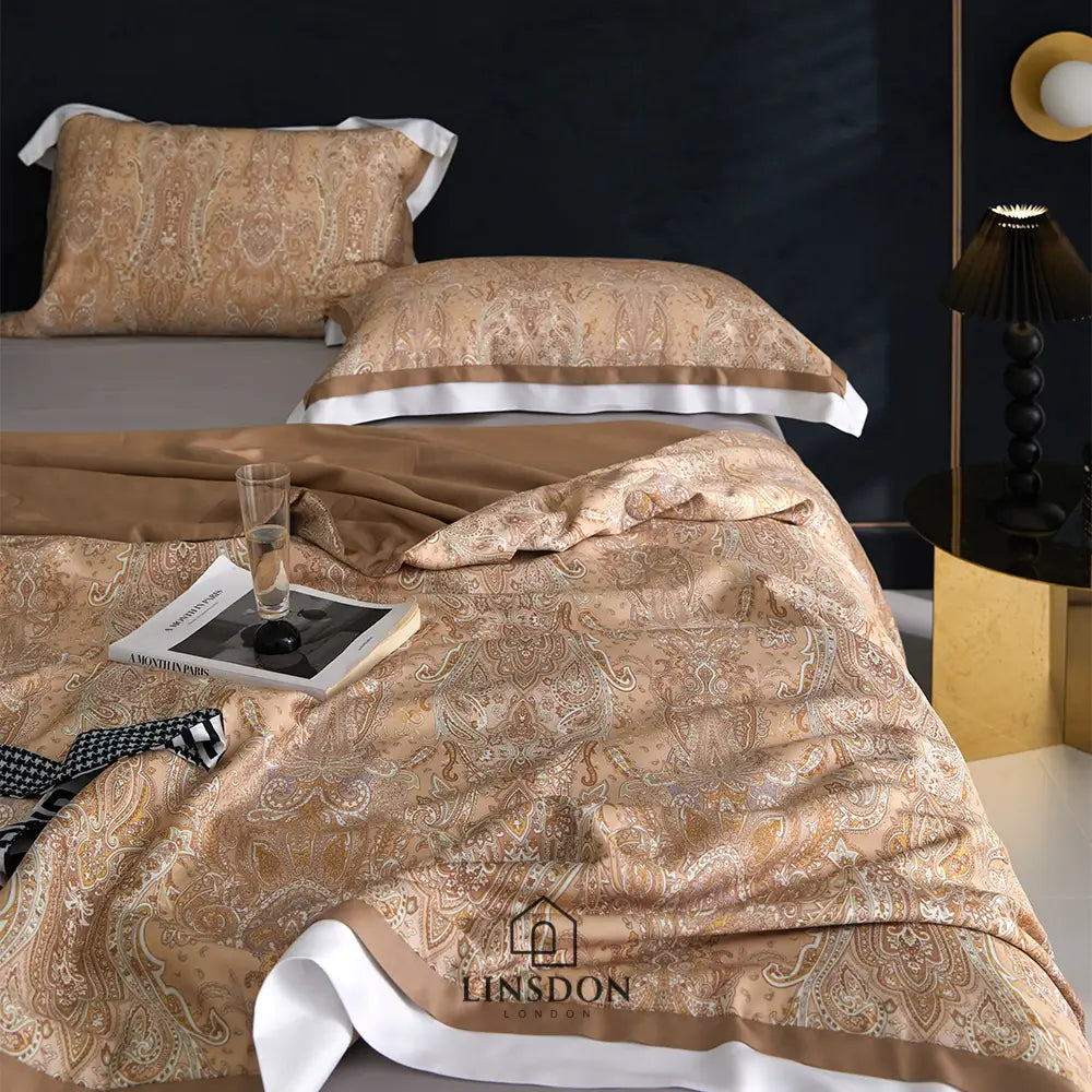 The Jamawar Collection Tencel Summer Quilt Ultra Lightweight (Natural Wood Pulp Quilt)
